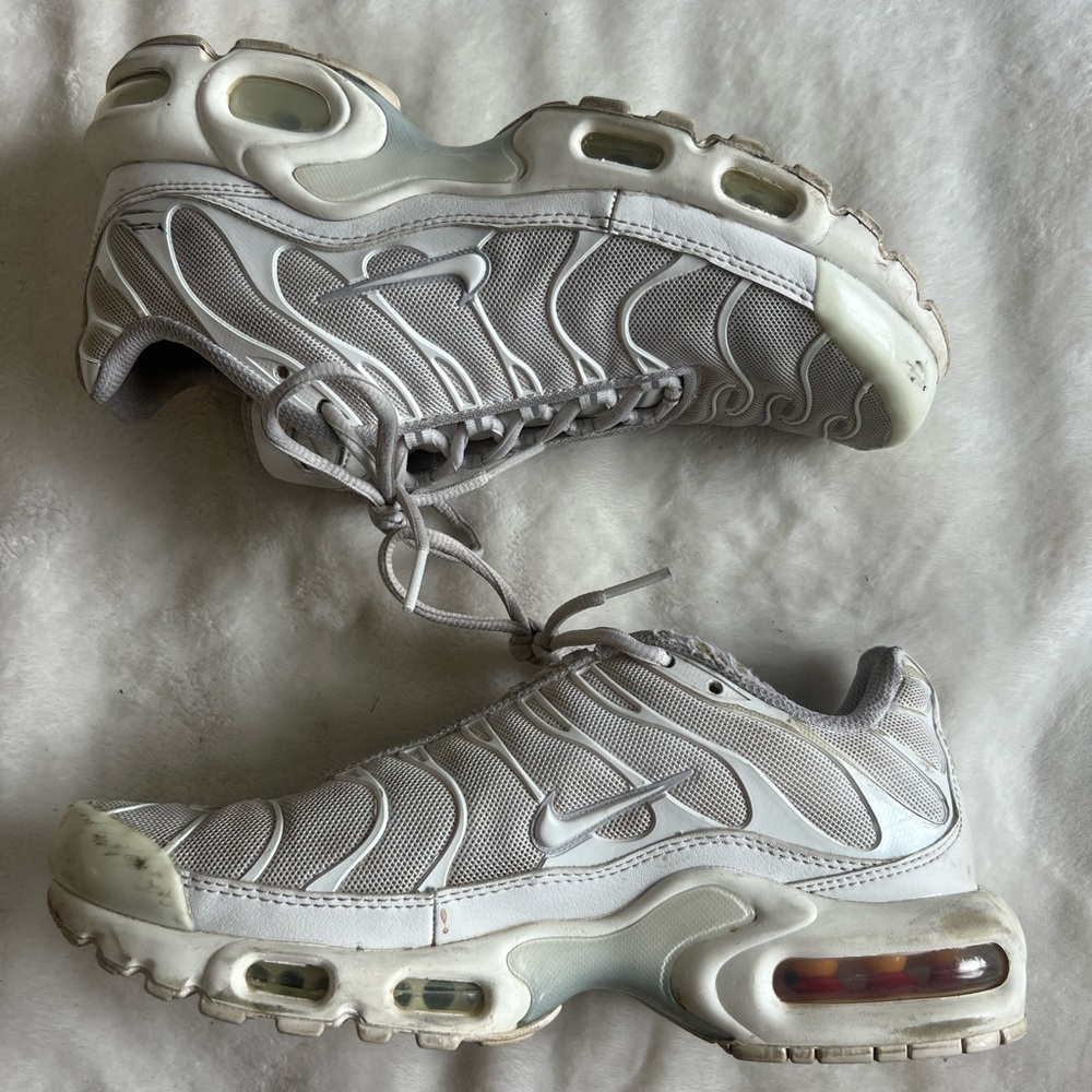 Nike White Air Max Plus Athletic Shoes